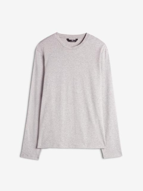 Luxe Performance Long Sleeve Tee in Grey Melange