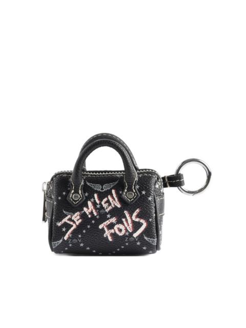 logo-print bag-shap keyring