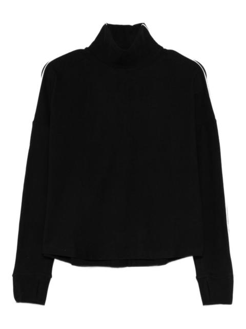 high-neck sweatshirt