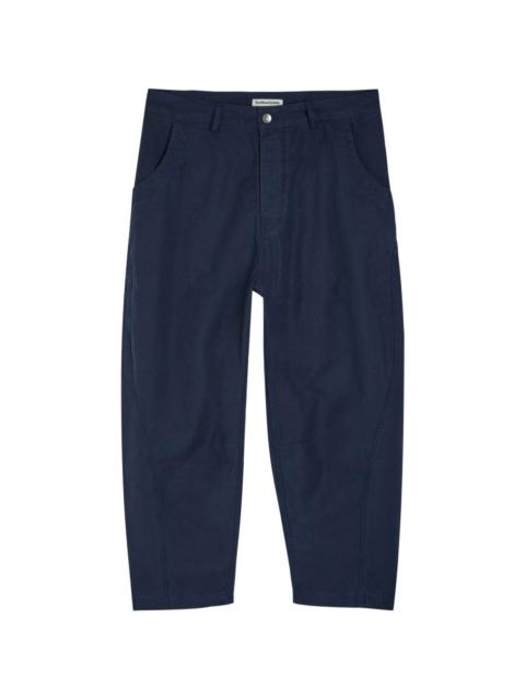seam-detail trousers