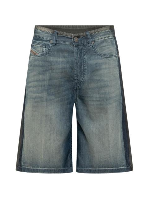 DE-SIRE two-tone denim shorts