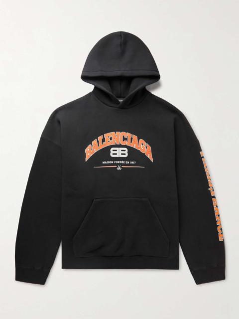Logo-Print Cotton-Blend Jersey Hoodie