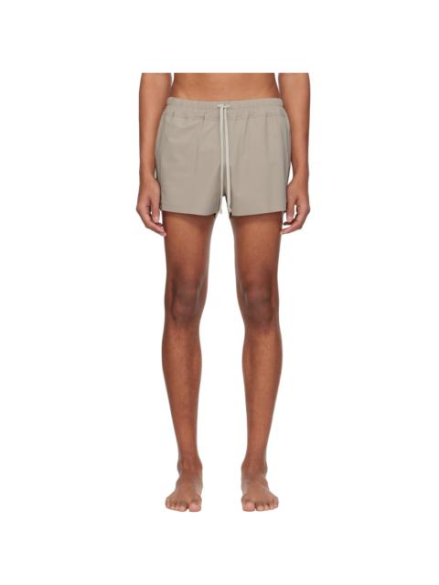 Taupe Temple Boxer Swim Shorts