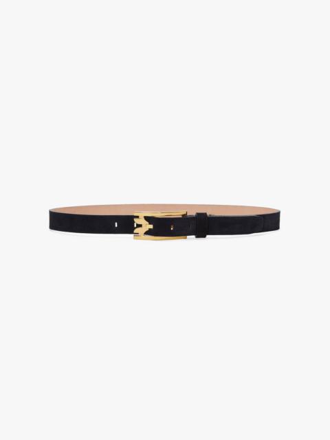 Dorian Pin-Buckle Belt In Navy Suede