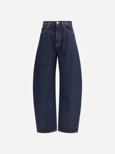 Rounded denim Pants