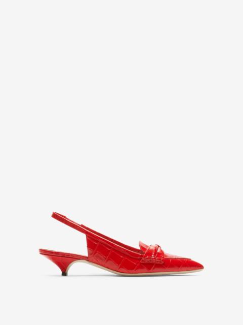 BOW-EMBELLISHED SLINGBACK PUMPS