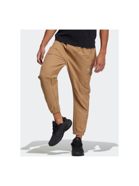 adidas TH PNT WV ID Adjustable Belt Casual Sports Long Pants Yellow GP0959