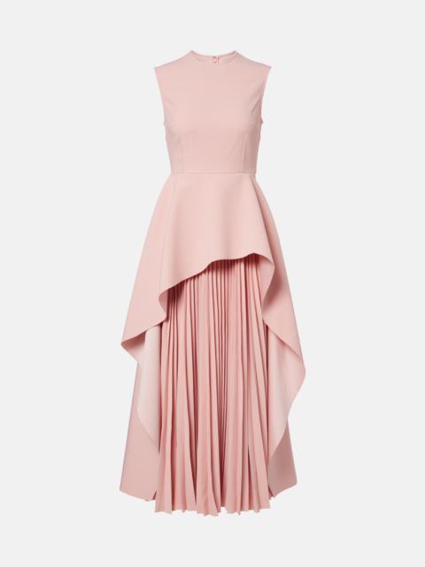 Severny pleated layered midi dress