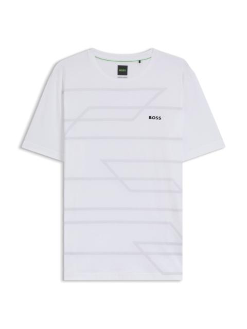 COTTON JERSEY T-SHIRT WITH MIXED-PRINT LOGO