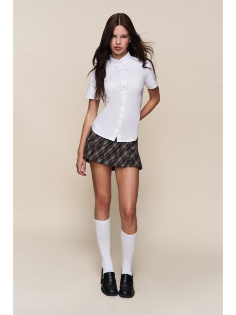 PLEATED MICRO MINI SKIRT