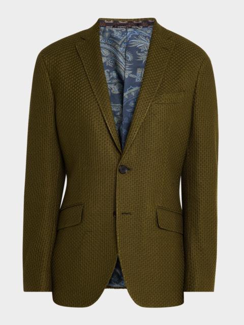 Men's Basic Textured Blazer