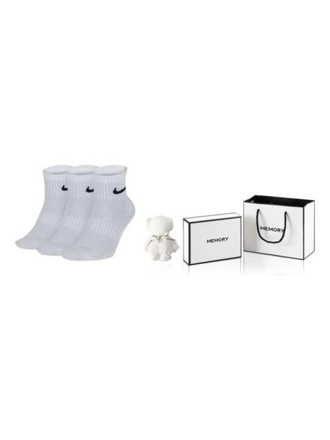 Nike Everyday Lightweight Mid Tops Training Socks Unisex White SX7677-100