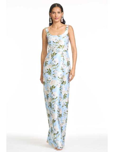 EMBELLISHED LANA GOWN - SKY CAMELLIA