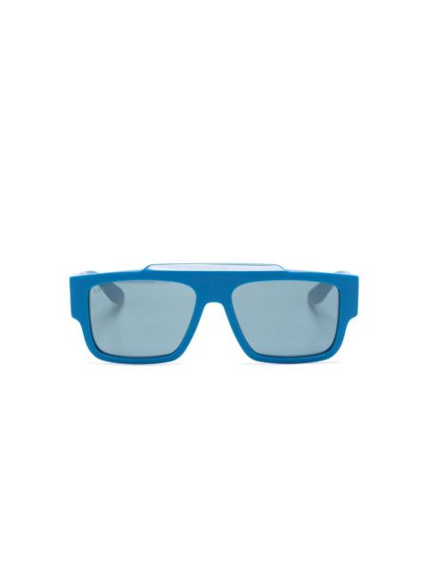 logo-print square-frame sunglasses