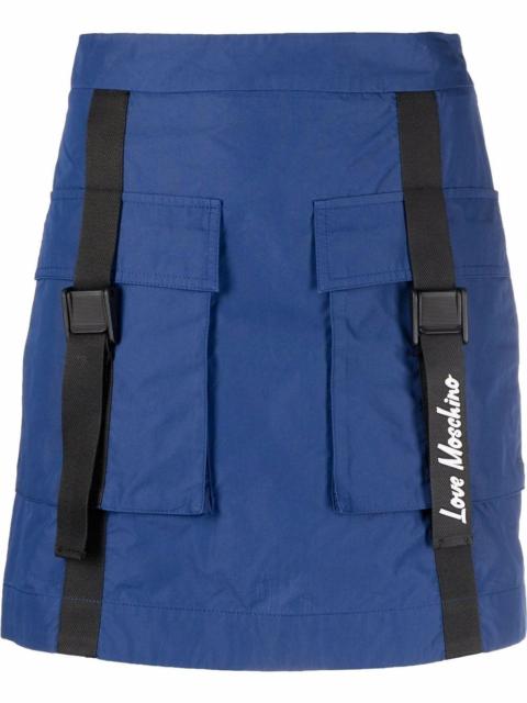 high-waisted cargo skirt