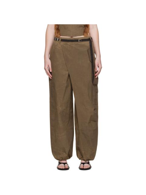 Brown Wrap Cargo Pants