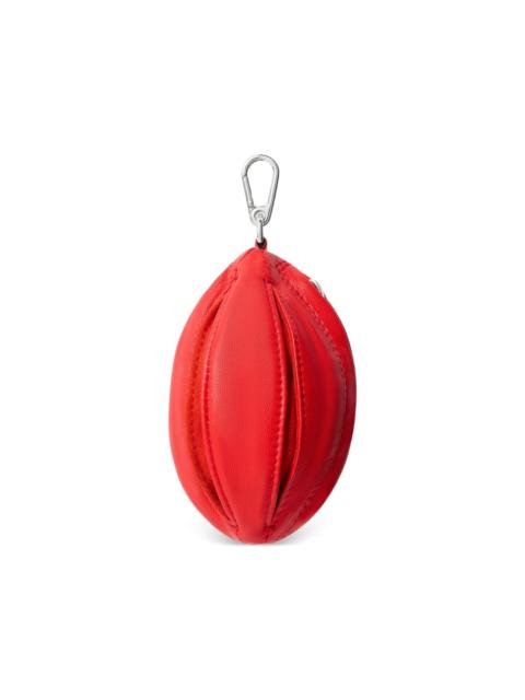 balloon zipped leather key ring