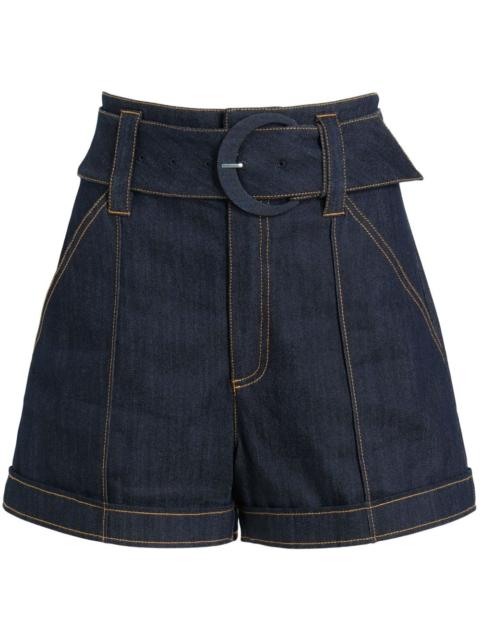 Aldi belted denim shorts
