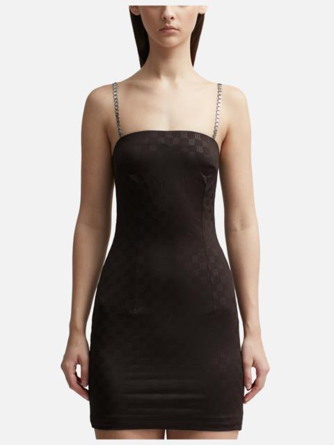 MONOGRAM SPAGHETTI MINI DRESS