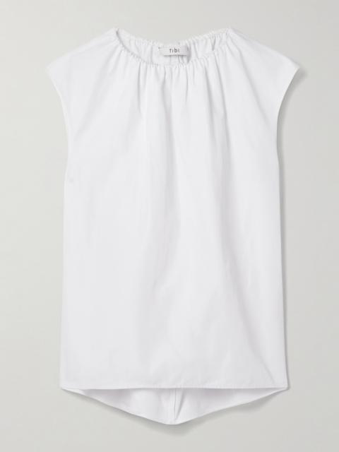 Gathered Poplin Top
