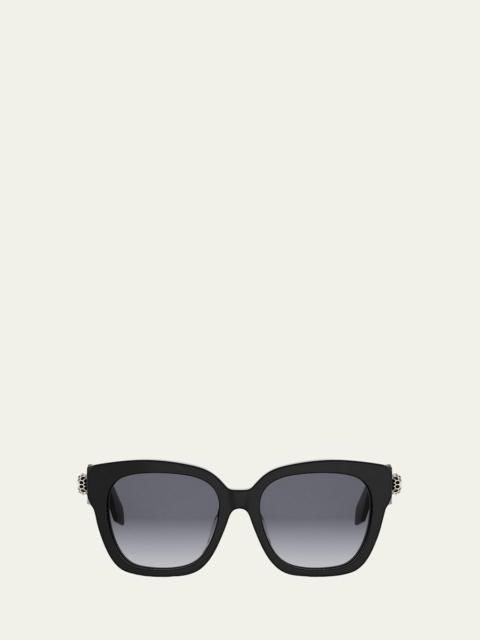 Serpenti Forever 55mm Butterfly Acetate Sunglasses
