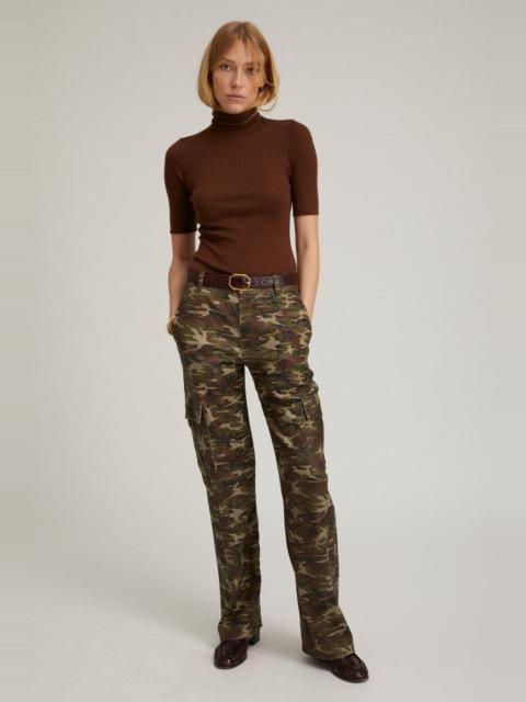CAMOUFLAGE LEATHER CARGO TROUSERS