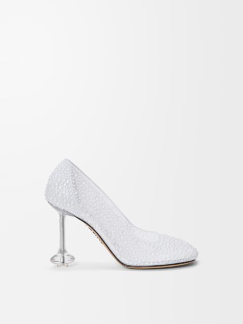 Toy pump in embellished mesh