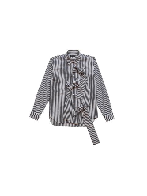 Comme Des Garcons Homme Plus Pinstripe Shirt With Bows White