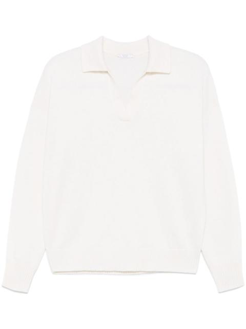 long-sleeve polo top