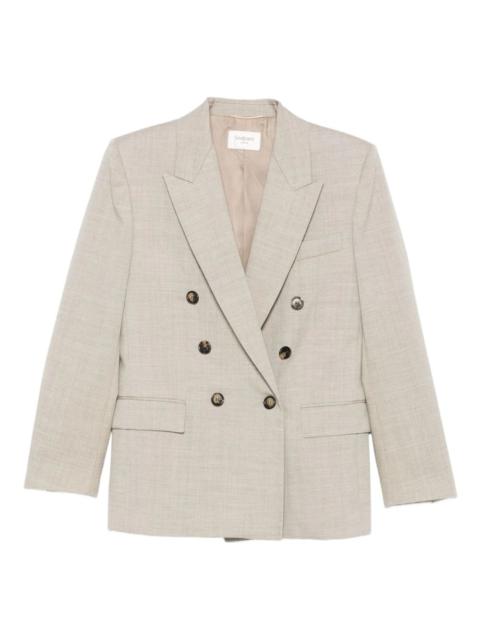double-breasted button blazer