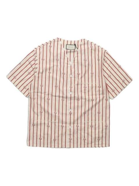 Double G stripe bowling shirt
