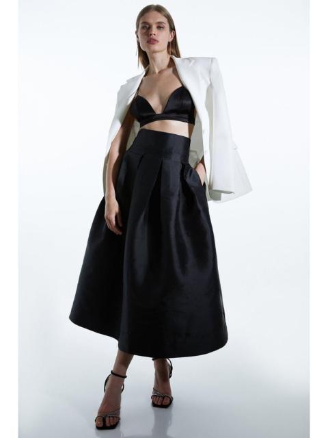 Petite Twill Prom Maxi Skirt