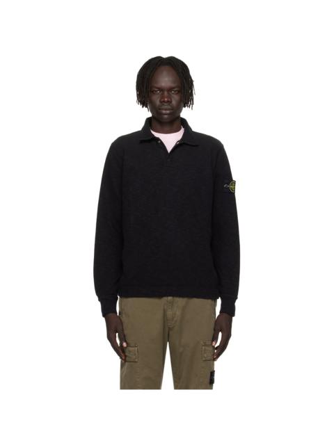 Black 6100054 Vanisé Brushed Heavy Cotton Jersey Polo