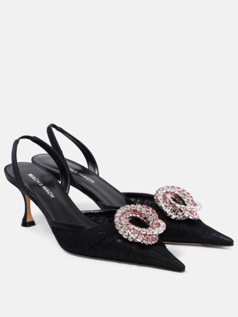 Galaxy embellished slingback pumps