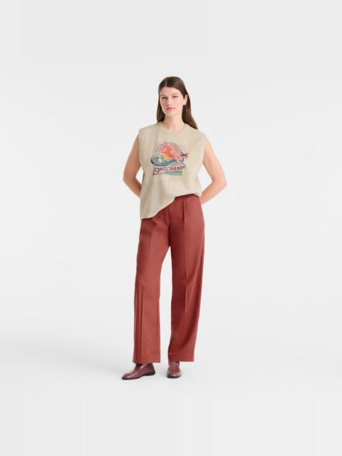 Tank top Linen - Leather