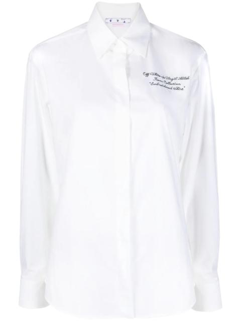 logo-embroidered shirt