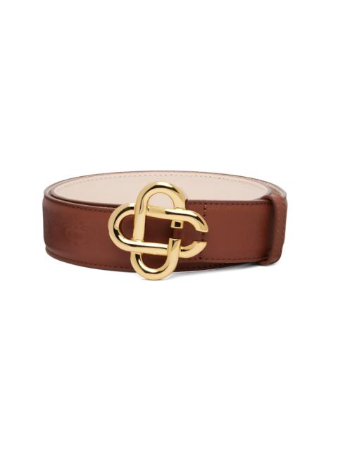 Brown CC Logo Buckle Belt