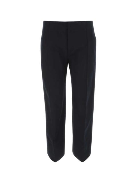 Midnight Blue Cotton Cropped Cut Pant