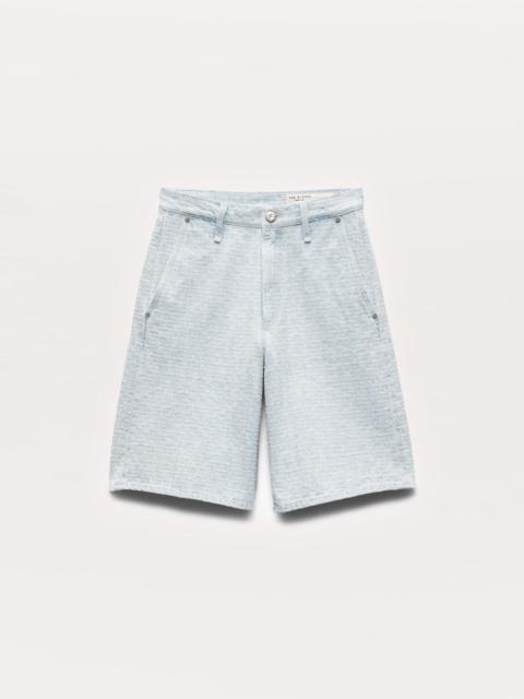 Tailored McKenna Textured Denim Shorts
Lightweight Rigid Denim