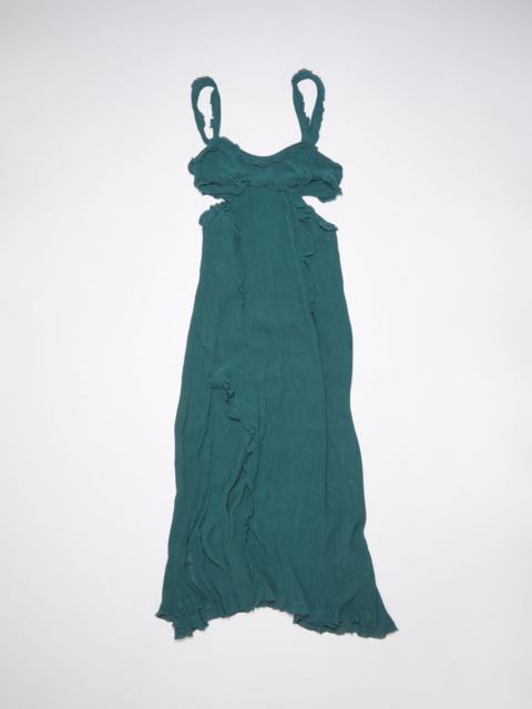 Ruffle slip dress - Petrol blue