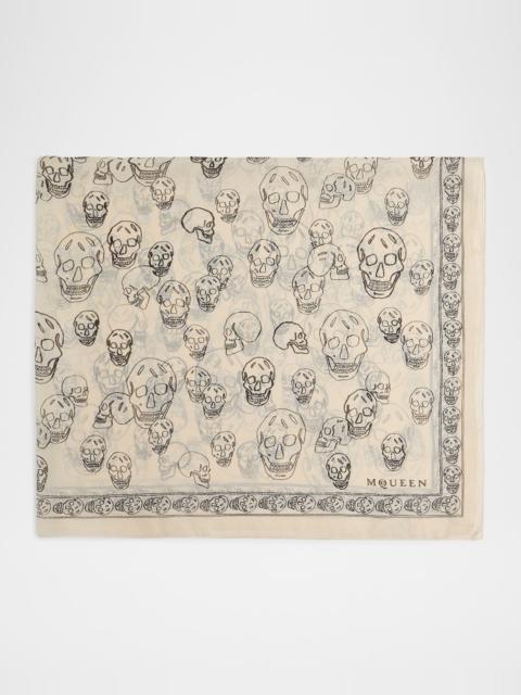 Skull Chiffon Scarf