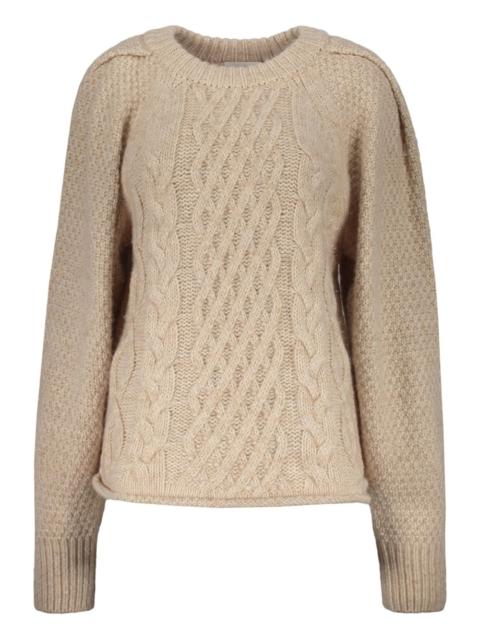 cable-knit jumper