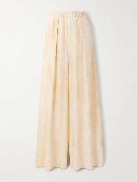 Dream Pleated Silk Wide-leg Pants