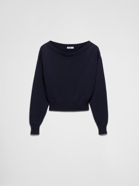 Cotton boat neck sweater