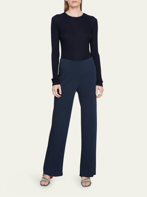 High-Waist Wide-Leg Bias Pants