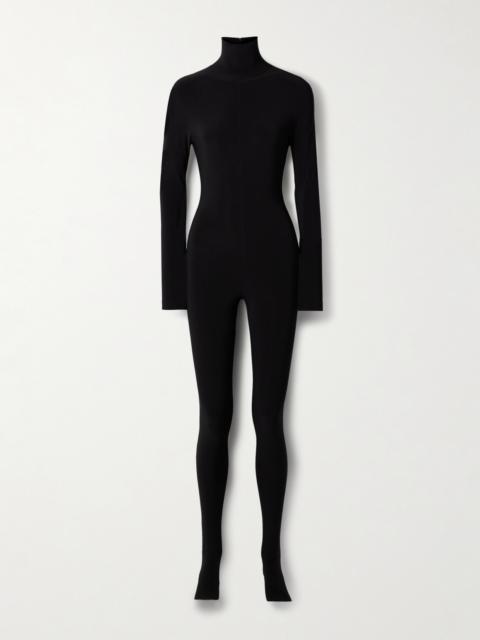 Stretch-jersey Turtleneck Jumpsuit