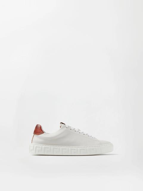 Greca Leather Sneakers