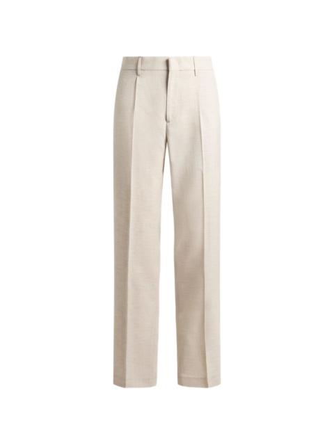 pleated wide-leg trousers