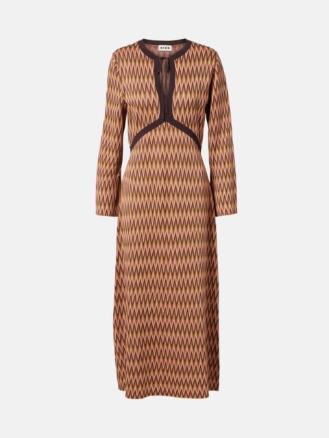 Pamela jacquard midi dress
