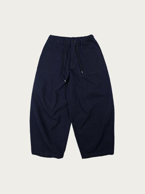 Sashiko Denim Balloon Pants - Indigo